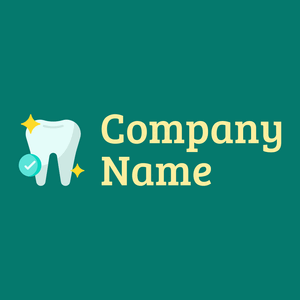 Tooth logo on a Pine Green background - Medizin & Pharmazeutik