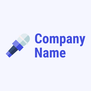 Purple Microphone logo on a Ghost White background - Arte & Entretenimiento