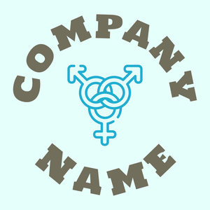 Bisexual logo on a Cyan background - Comunidad & Sin fines de lucro