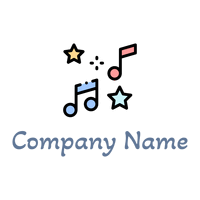 Musical notes logo on a White background - Entertainment & Arts