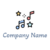 Musical notes logo on a White background - Entertainment & Kunst