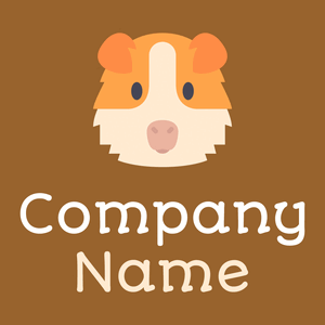 Guinea pig logo on a Buttered Rum background - Animais e Pets