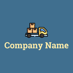 Delivery truck logo on a Calypso background - Automotive & Vehicle