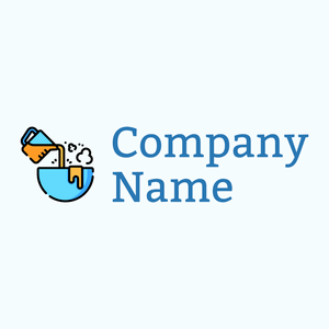Pour logo on a Azure background - Comida & Bebida