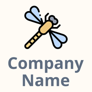Dragonfly on a Floral White background