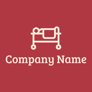 Dead body logo on a Medium Carmine background - Hospital & Farmácia