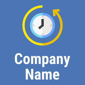 Back in time logo on a Steel Blue background - Abstrato