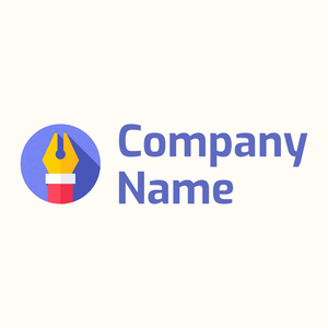 Pen tool logo on a Floral White background - Comunicaciones