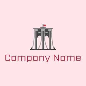 Brooklyn bridge on a Misty Rose background - Abstrait