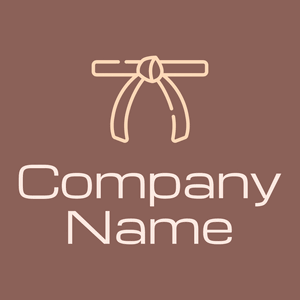 Karate logo on a Rose Taupe background - Sport