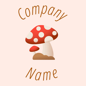 Mushroom on a Misty Rose background - Agricultura