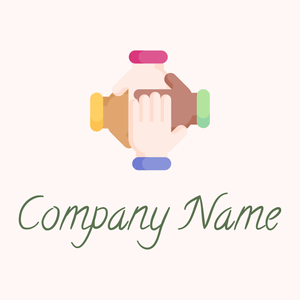 Cooperation logo on a Snow background - Abstrait
