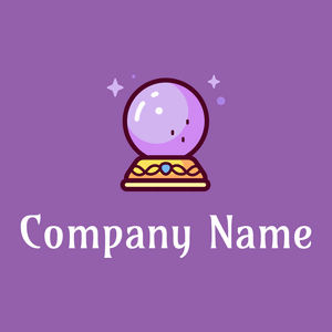 Crystal ball logo on a Ce Soir background - Abstracto
