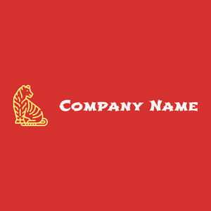 Tiger logo on a Persian Red background - Animaux & Animaux de compagnie