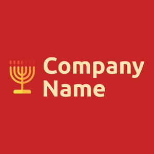 Hanukkah on a Fire Brick background - Religión