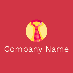 Tie logo on a Brick Red background - Moda & Belleza