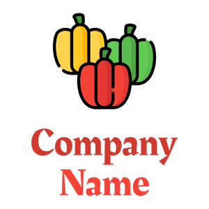 Bell pepper logo on a White background - Cibo & Bevande