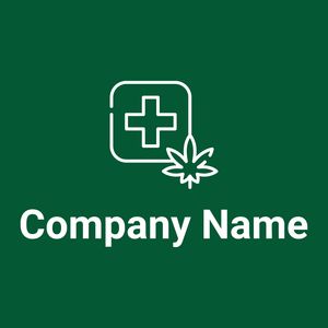 Cannabis on a British Racing Green background - Abstracto