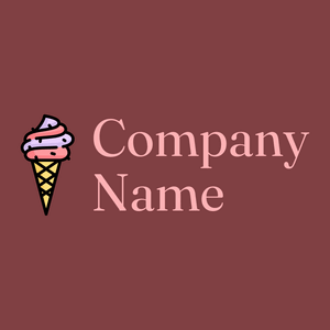 Ice cream logo on a Stiletto background - Alimentos & Bebidas