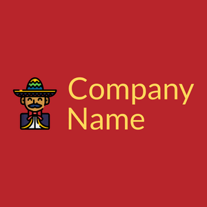 Mariachi logo on a Fire Brick background - Unterhaltung & Kunst