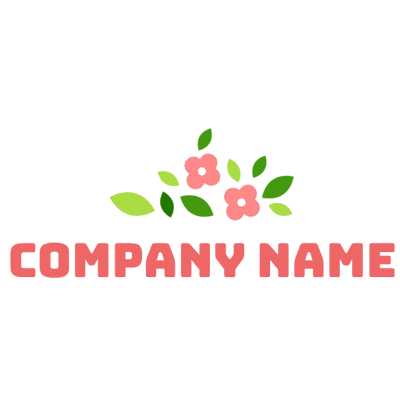 Business logo with flowers and leaves - Servicio de bodas