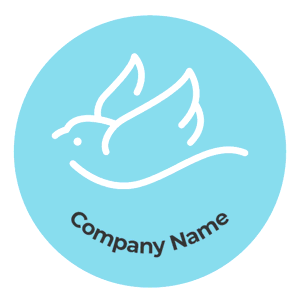 Blue logo with a bird - Religione