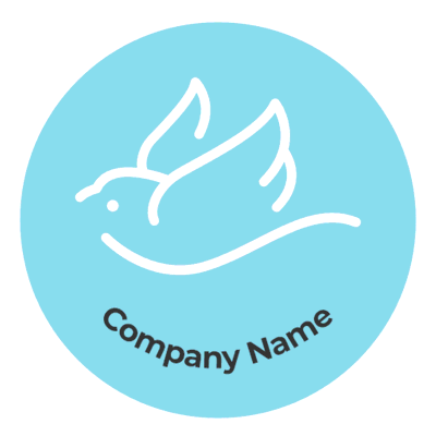 Logo azul con pájaro - Animales & Animales de compañía Logotipo