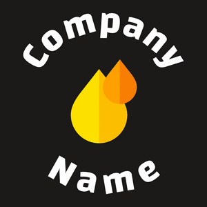 Oil logo on a Bokara Grey background - Abstracto
