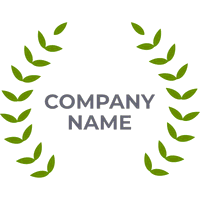 Logotipo de negocio entre dos ramas de laurel - Empresa & Consultantes Logotipo