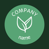 Business logo with two leaves in a circle - Umwelt & Natur