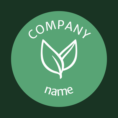 Business logo with two leaves in a circle - Environnement & Écologie
