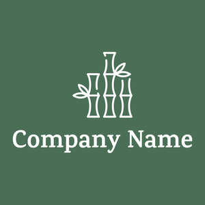 Outlined Bamboo logo on a Como background - Umwelt & Natur