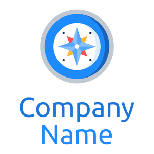 Dodger Blue Compass on a White background - Technologie