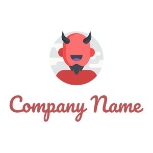 Devil logo on a White background - Abstracto