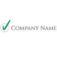 Logotipo marca de verificación verde - Política Logotipo