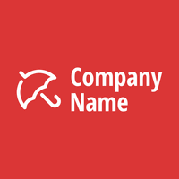 Logo de negocios con paraguas rojo - Venta al detalle Logotipo