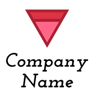 Logotipo triángulo rojo al revés - Abstracto Logotipo