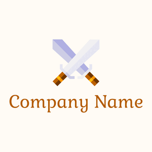 Swords logo on a Floral White background - Abstracto
