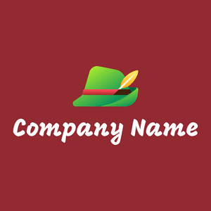 Hat logo on a Bright Red background - Abstracto