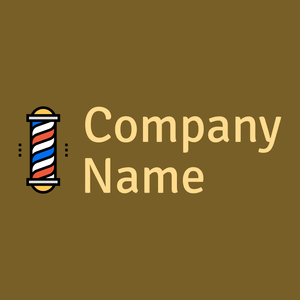 Barber pole on a Hot Curry background - Moda & Belleza