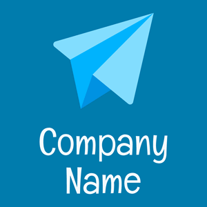 Send logo on a Cerulean background - Communicações