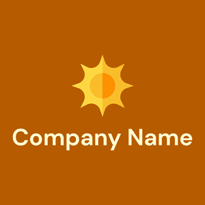Sun logo on a Tenne (Tawny) background - Abstracto