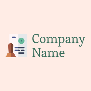 Notary logo on a Misty Rose background - Entreprise & Consultant