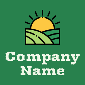 Sunrise logo on a Sea Green background - Abstrait