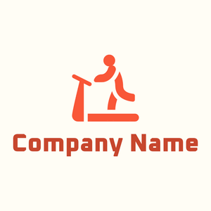 Treadmill logo on a beige background - Medical & Farmacia