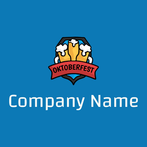 Oktoberfest logo on a Denim background - Abstracto