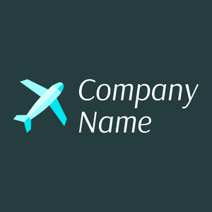 Plane logo on a Gable Green background - Reizen & Hotel