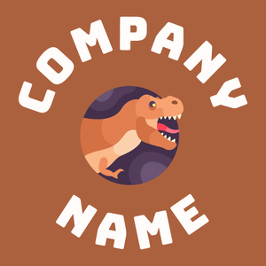 Tyrannosaurus rex logo on a Tuscany background - Dieren/huisdieren