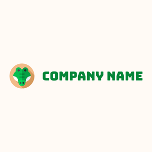 Crocodile logo on a Seashell background - Animales & Animales de compañía
