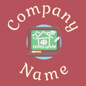 Blackboard logo on a Blush background - Niños & Guardería